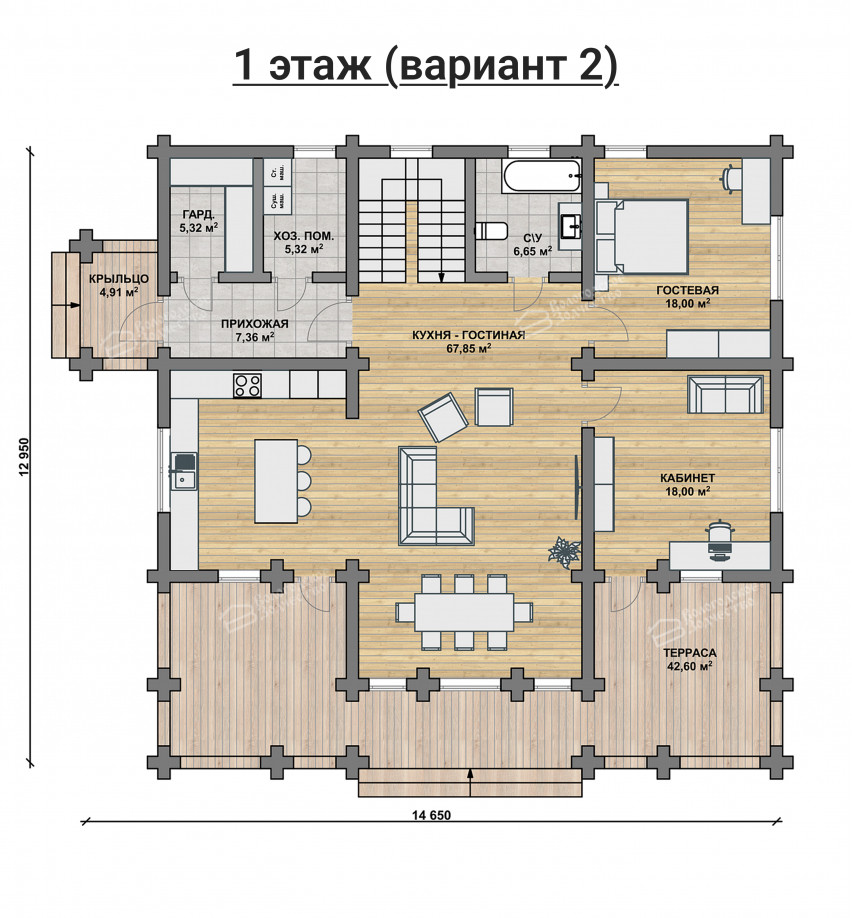 Дом из бревна VZ-152